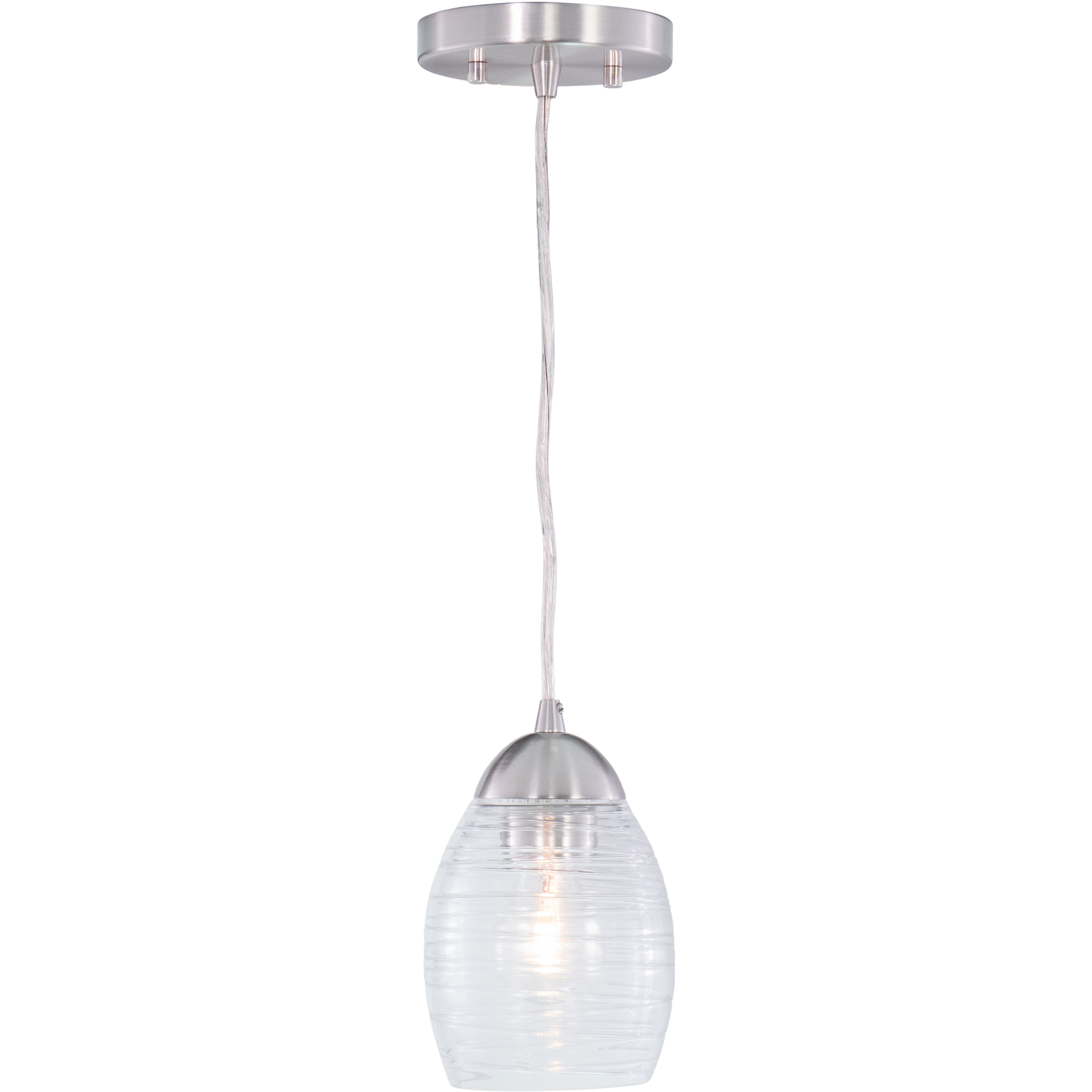 Isley LED 5 inch Satin Nickel Mini Pendant Ceiling Light