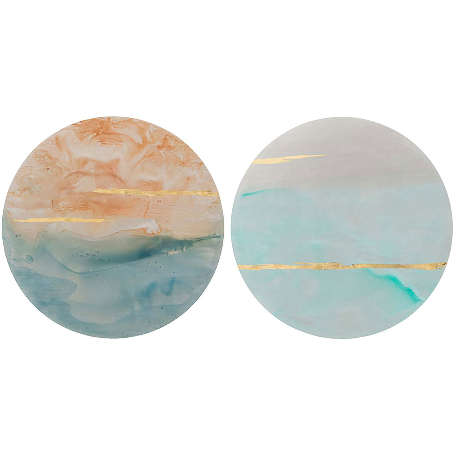 Horizons 2962 Multi and Orange and Blue and Metallic Wall Sculpture, The Studio