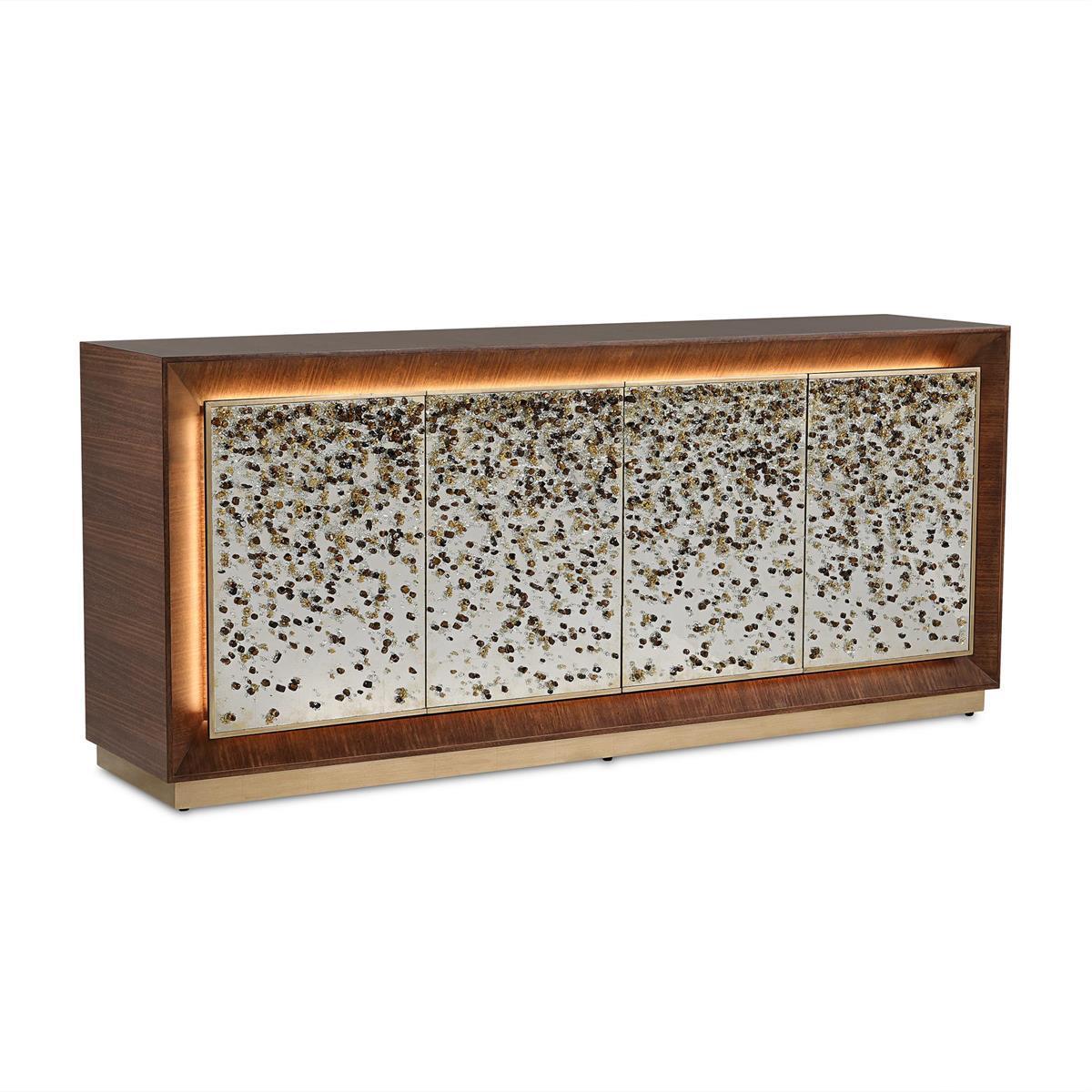 Macallan 87 X 20 inch Lighted Credenza, Four-Door