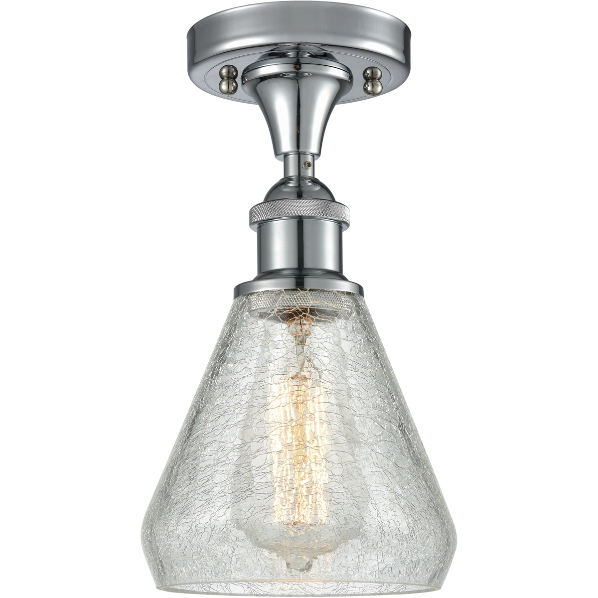 Ballston Conesus 1 Light 6 inch Polished Chrome Semi-Flush Mount Ceiling Light, Ballston
