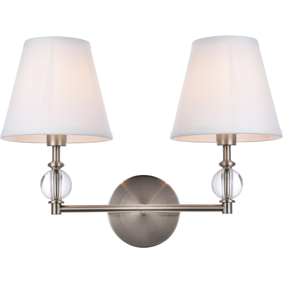 Bethany 2 Light 17 inch Stain Nickel Bath Sconce Wall Light in Satin Nickel