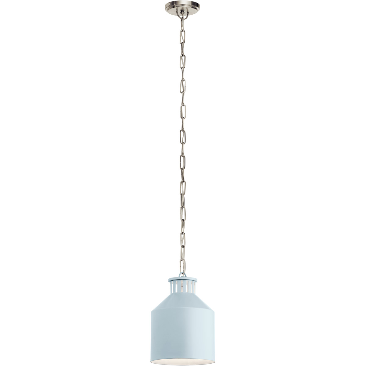 Montauk 1 Light 8.5 inch Light Blue Mini Pendant Ceiling Light