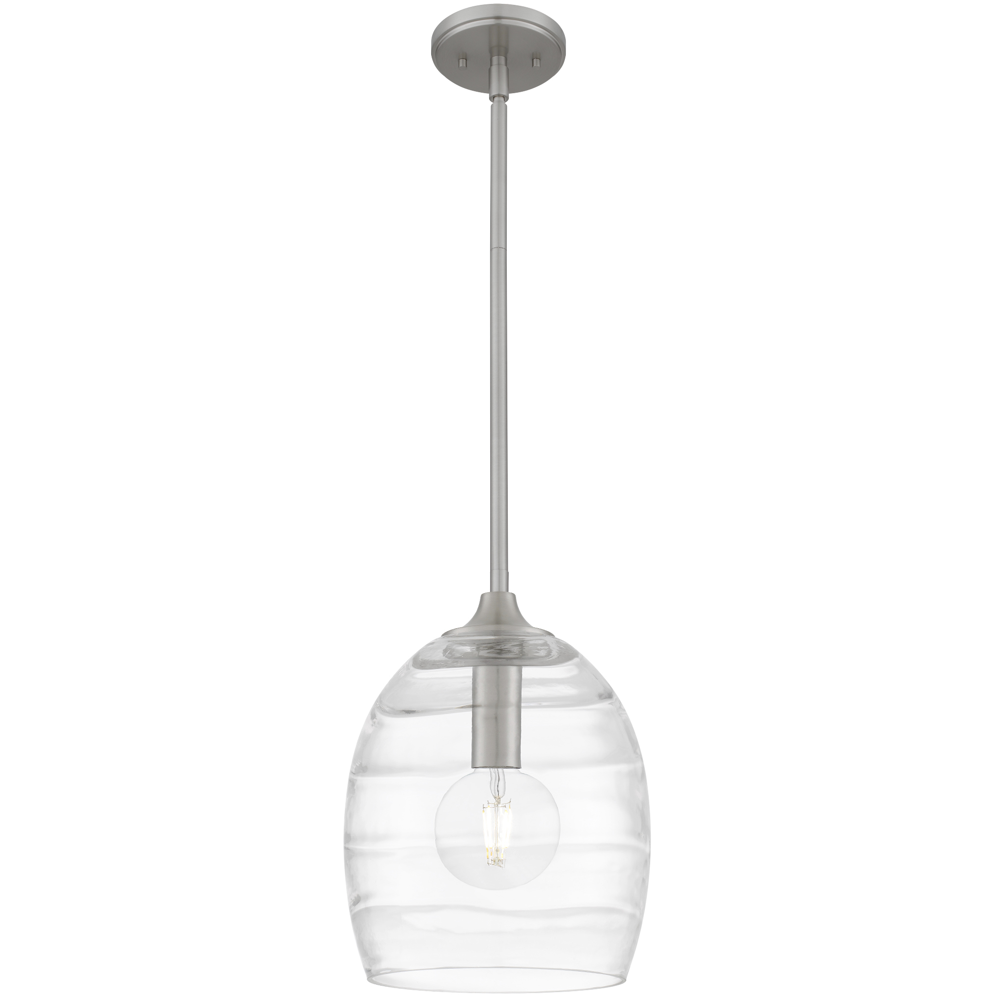 Lucy 1 Light 10 inch Brushed Nickel Mini Pendant Ceiling Light
