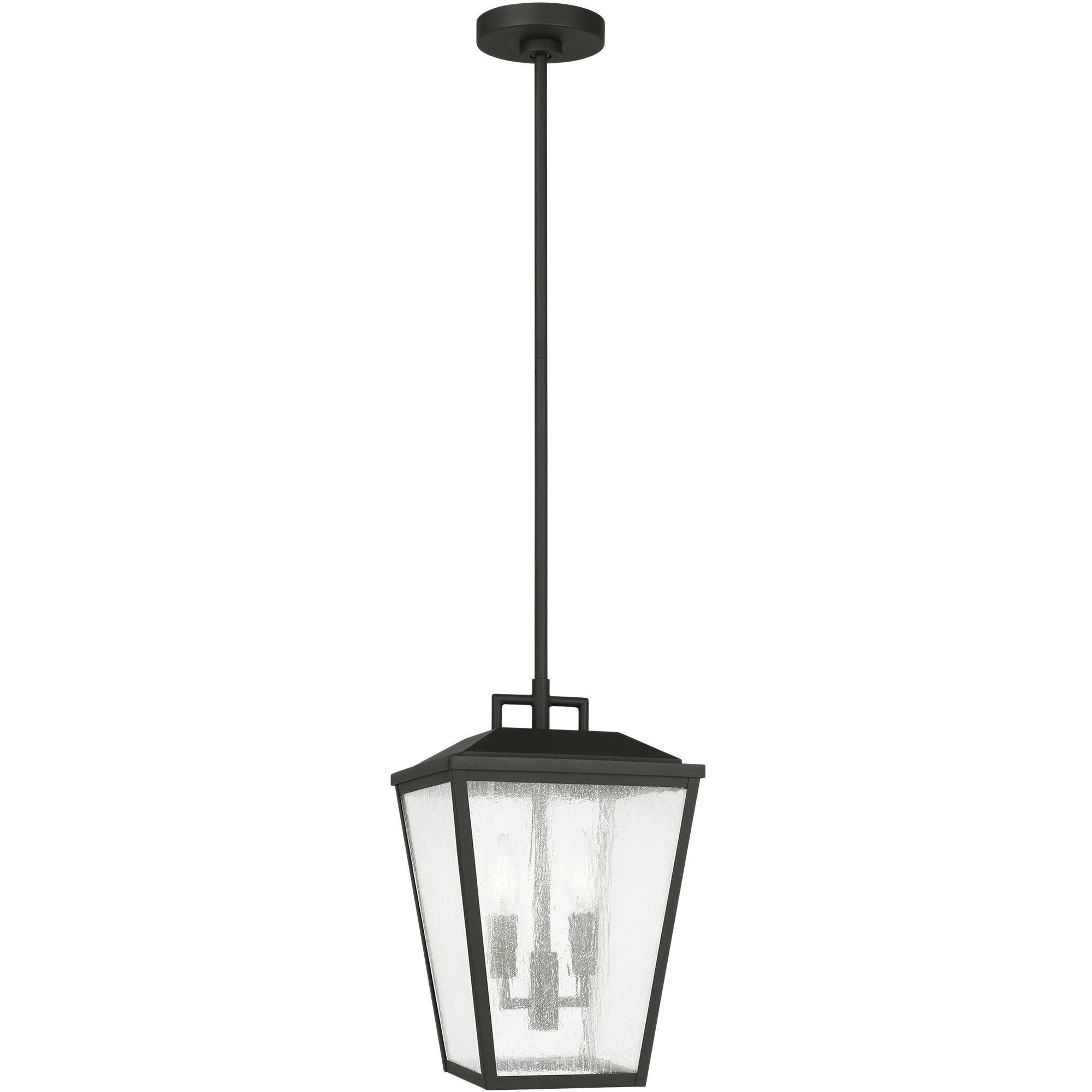 Drew & Jonathan Kennewick 2 Light 9 inch Textured Black Outdoor Pendant Lantern, Medium