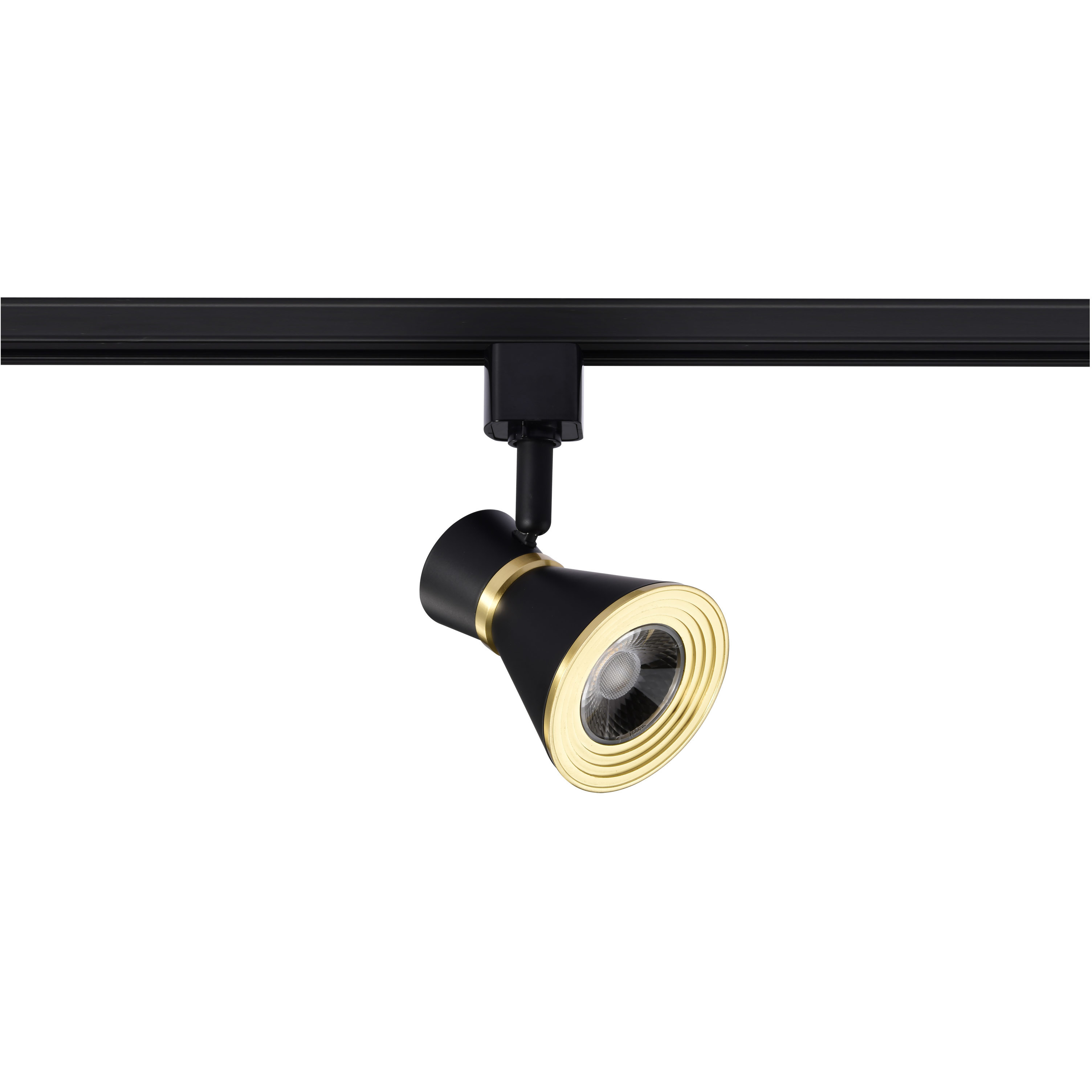 Brentwood 1 Light 120 Matte Black and Brushed Brass Track Lighting Ceiling Light