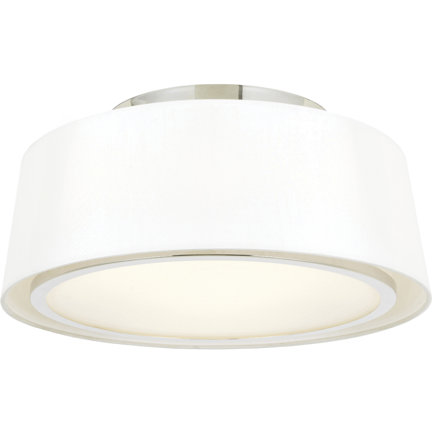 Stevens 3 Light 18 inch Polished Nickel Semi Flush Ceiling Light