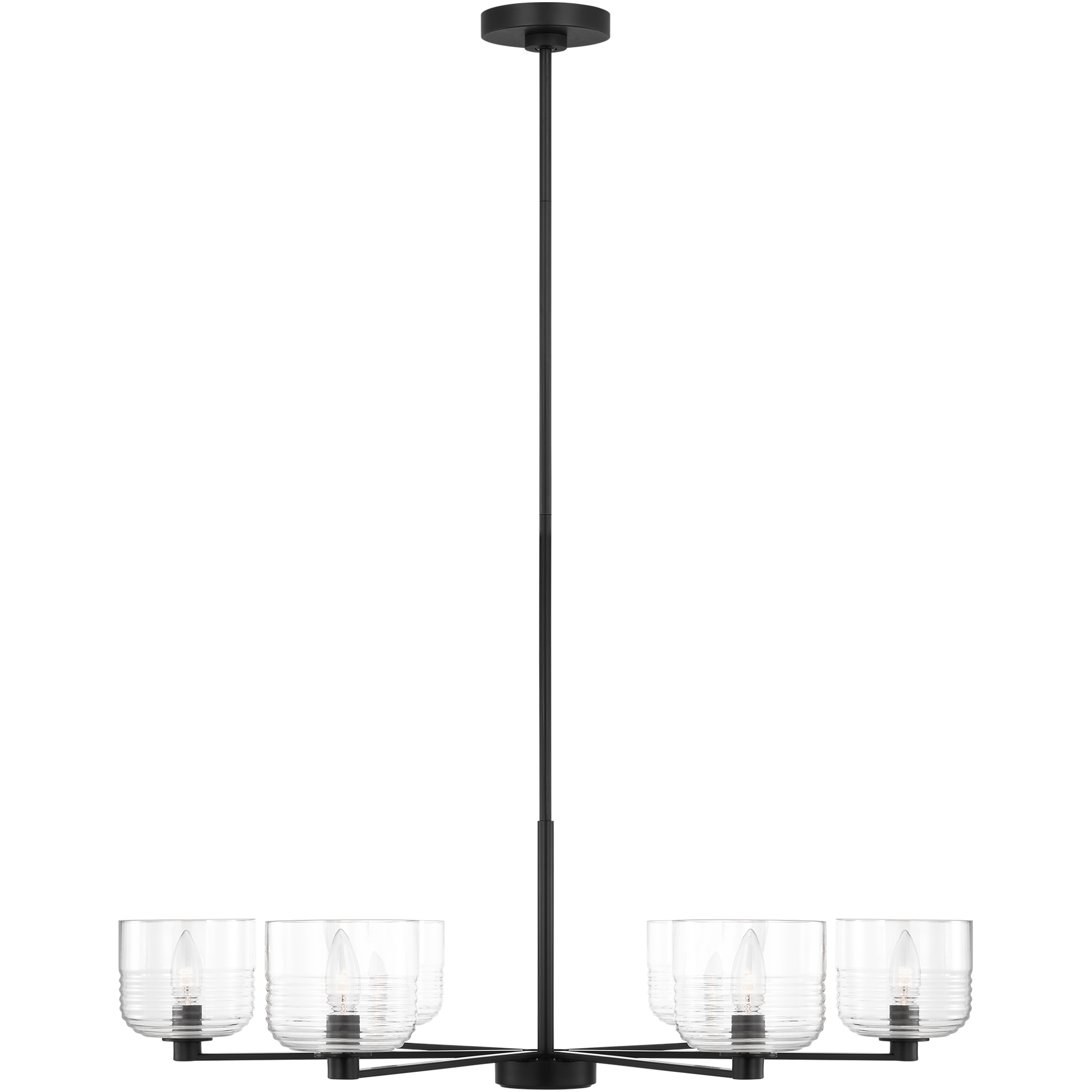 Drew & Jonathan Lochdale 6 Light 33.88 inch Midnight Black Chandelier Ceiling Light, Large