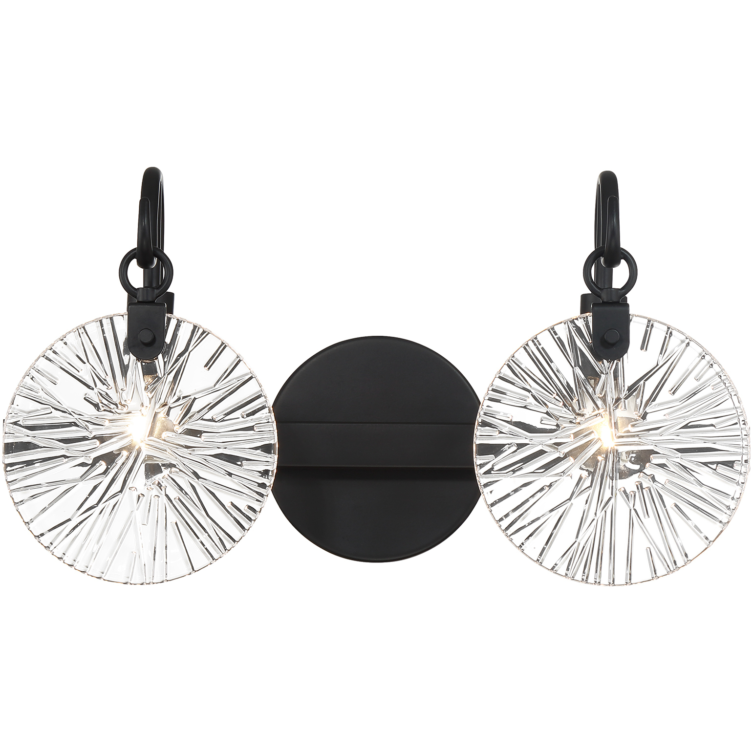 Addison 2 Light 16 inch Black Bathroom Vanity Light Wall Light