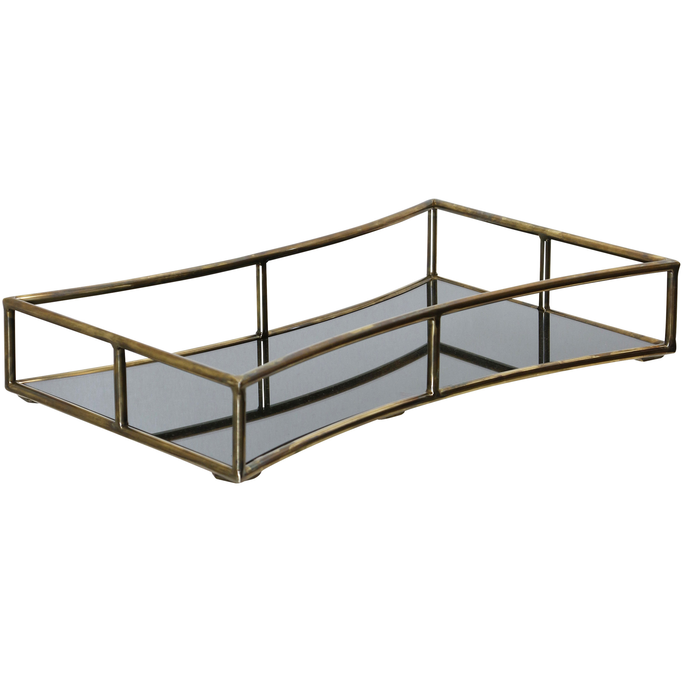 Boe Antique Brass and Black Tray