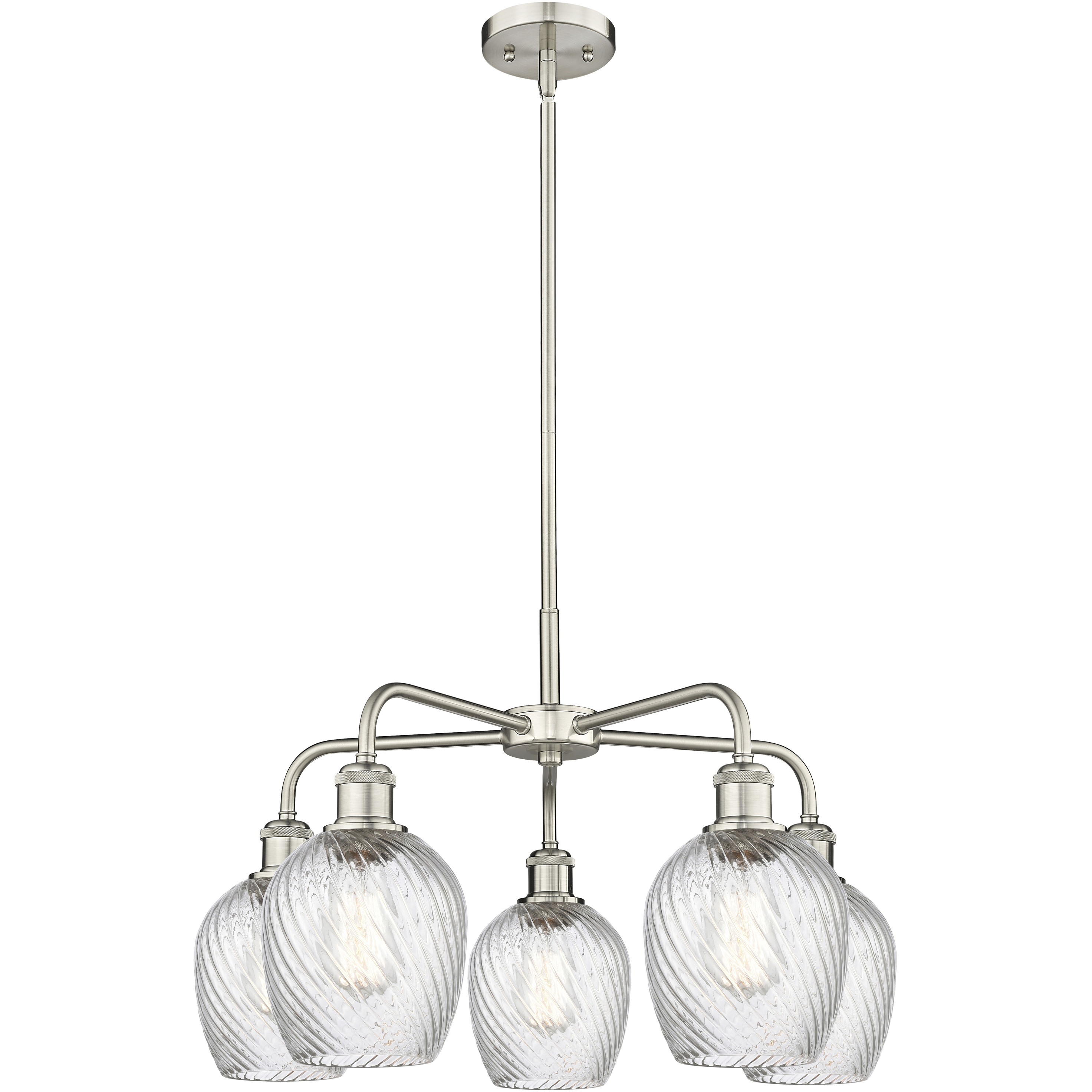 Salina 5 Light 23 inch Satin Nickel Chandelier Ceiling Light