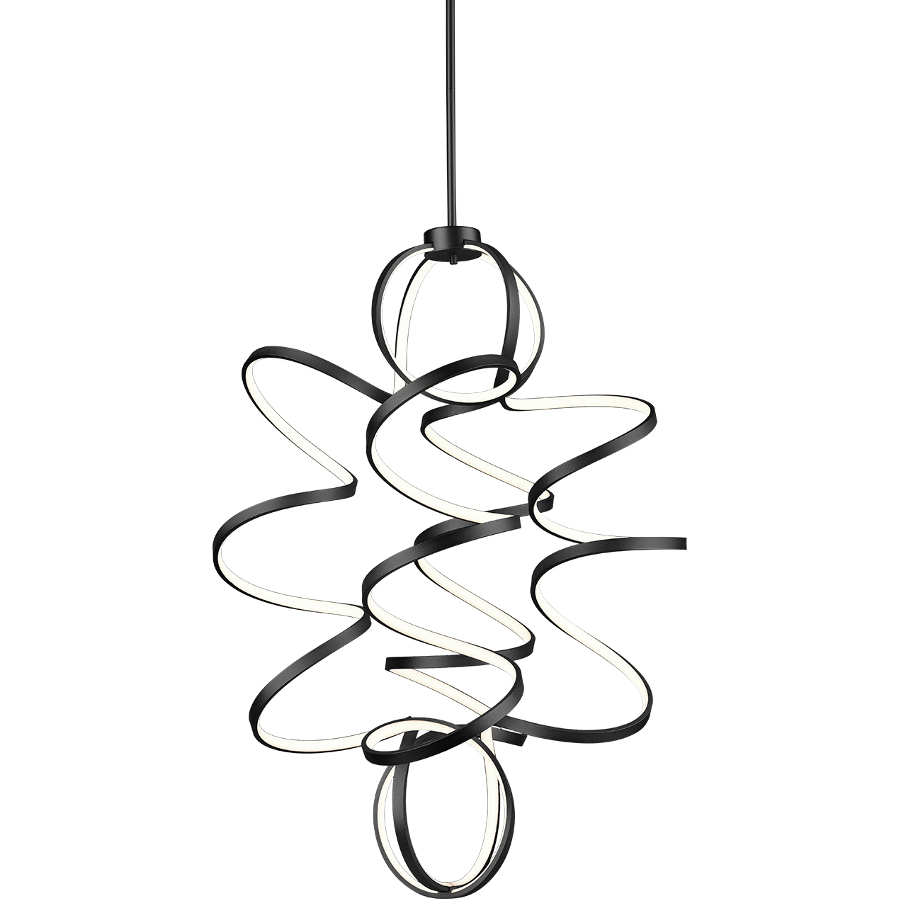 Synergy LED 31.5 inch Black Chandelier Ceiling Light