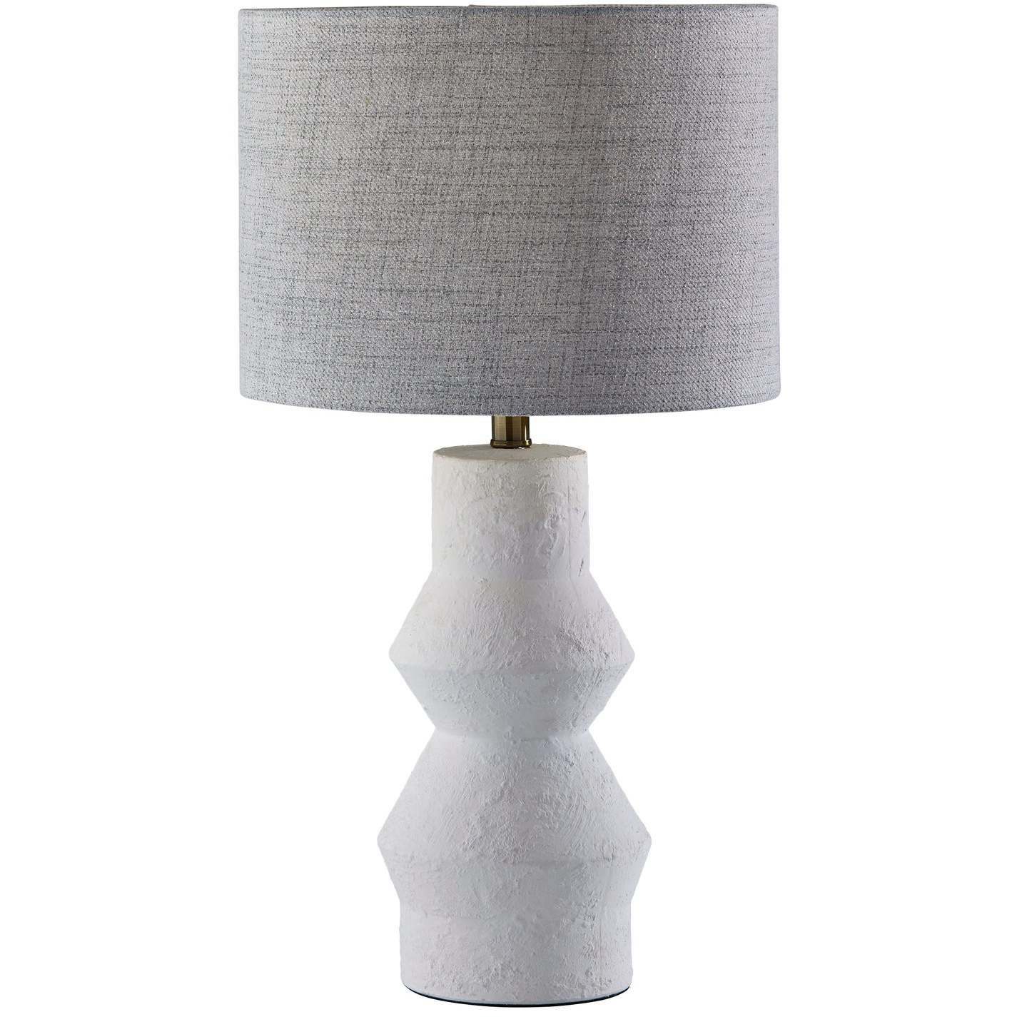 Noelle 25 inch 100.00 watt White Textured Ceramic Table Lamp Portable Light