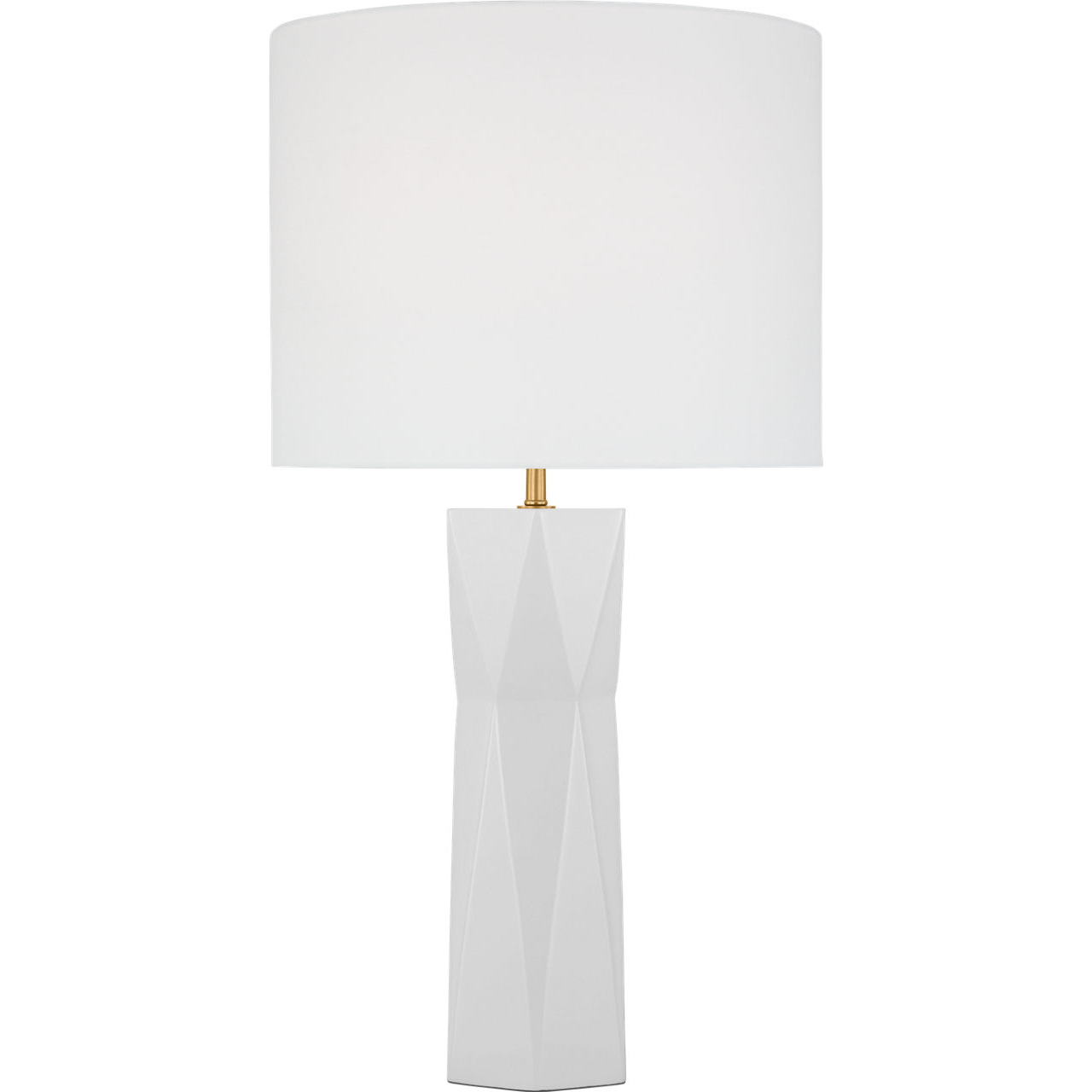 Drew & Jonathan Fernwood 26.5 inch 9 watt Gloss White Table Lamp Portable Light