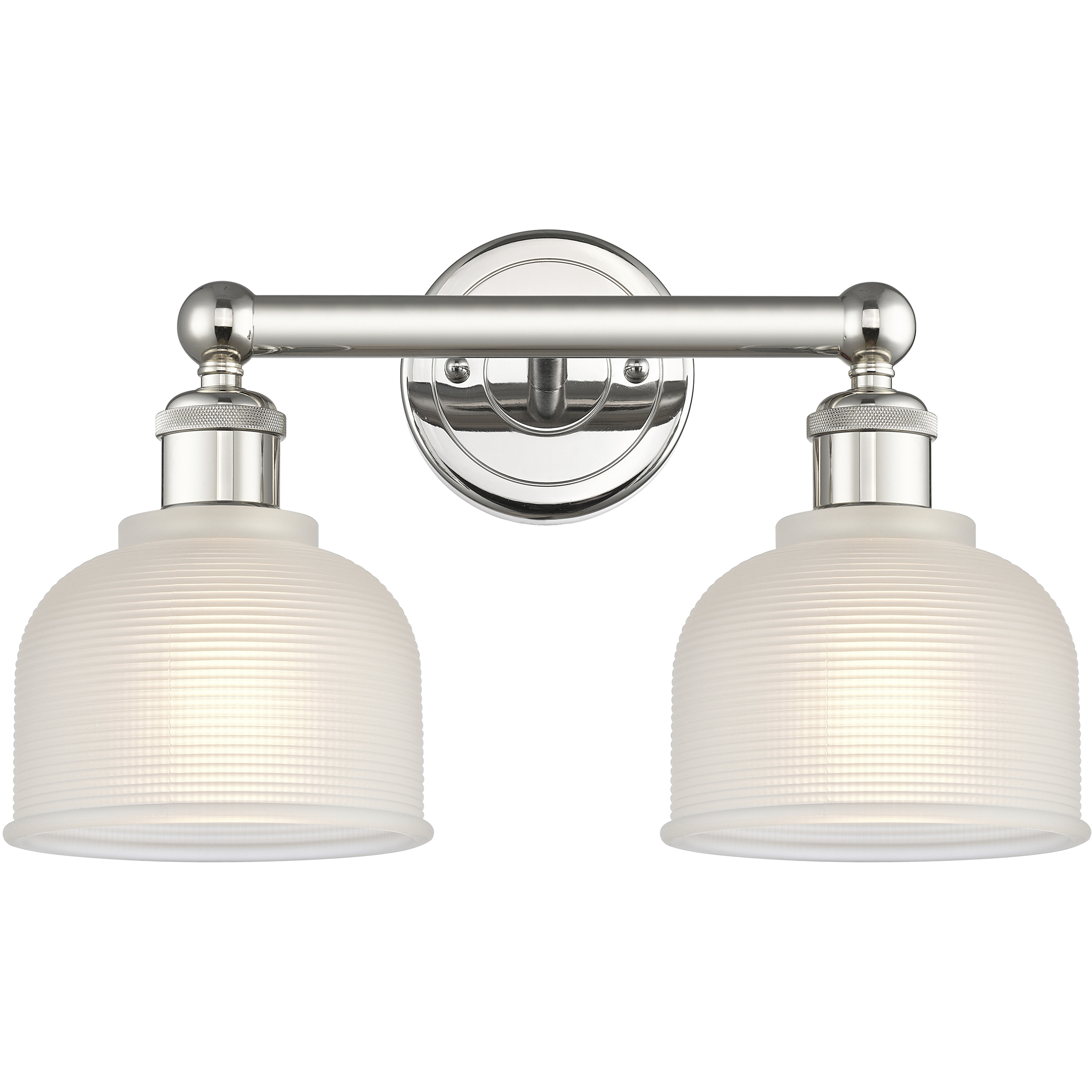 Dayton 2 Light 14.5 inch Polished Nickel Bath Vanity Light Wall Light in White
