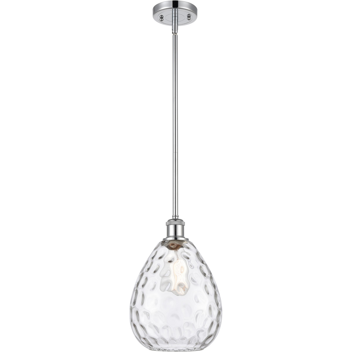 Ballston Large Waverly 1 Light 8 inch Polished Chrome Pendant Ceiling Light, Ballston