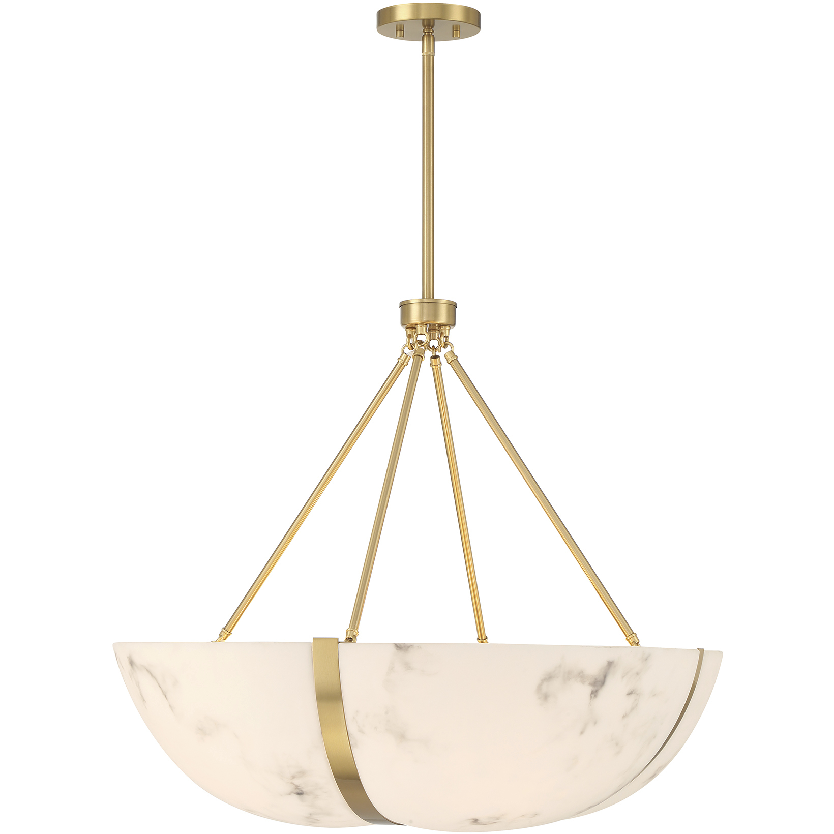 Chalfont 4 Light 30 inch Warm Brass Pendant Ceiling Light