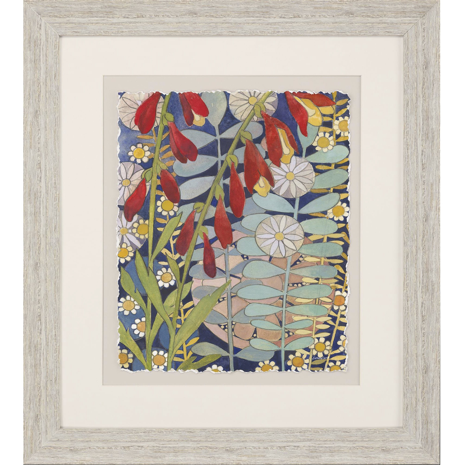 Summer's End Blue and Multi and Red and Green Framed Art, Propac