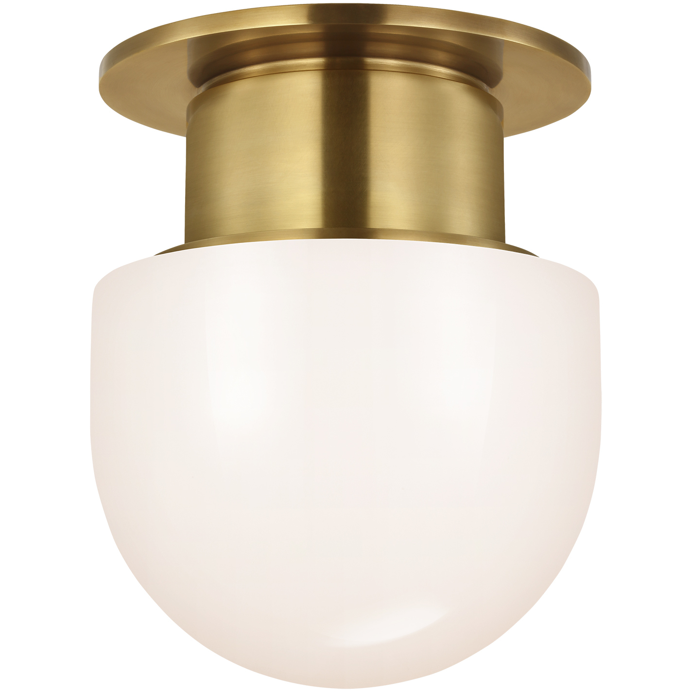 Chapman & Myers Callan LED 8 inch Antique-Burnished Brass Flush Mount Ceiling Light