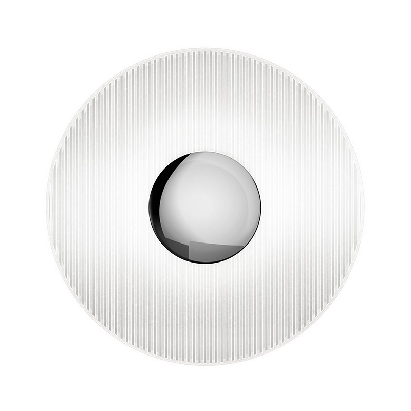 Meclisse LED 9 inch Polished Chrome ADA Sconce Wall Light in Etched Glass