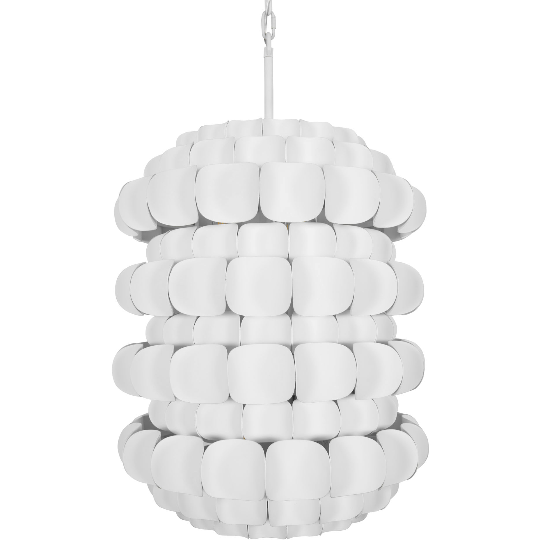 Swoon 6 Light 20 inch Matte White Foyer Pendant Ceiling Light, Smithsonian Collaboration