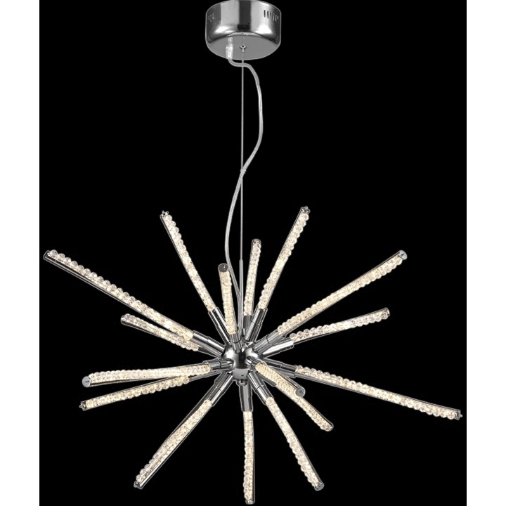 Pyramid LED 28 inch Silver Sputnik Chandelier Ceiling Light