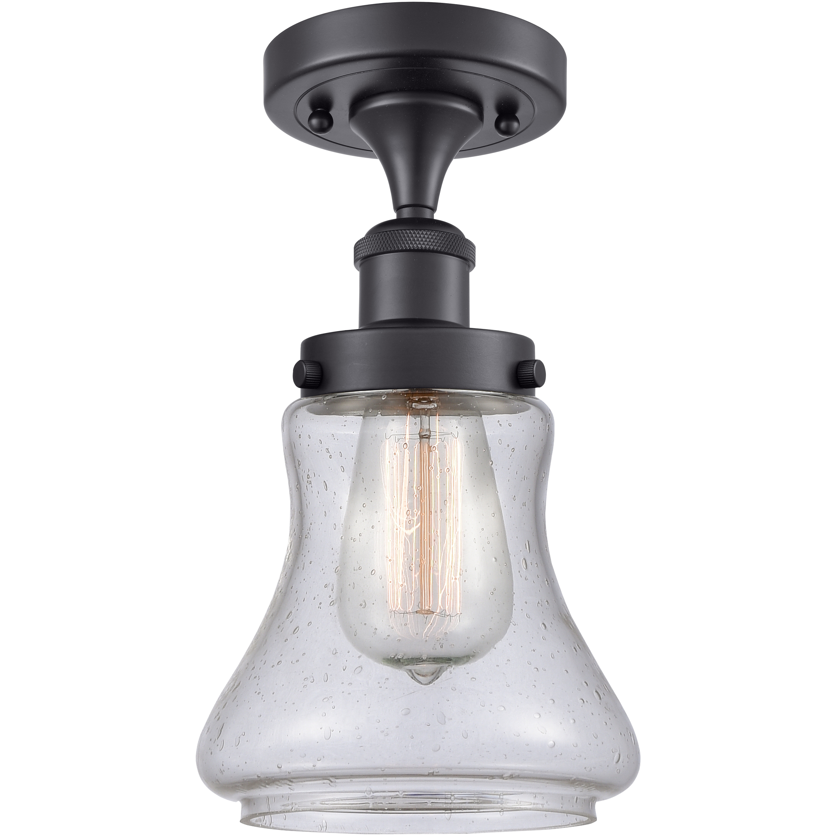 Bellmont 1 Light 6.5 inch Matte Black Semi-Flush Mount Ceiling Light
