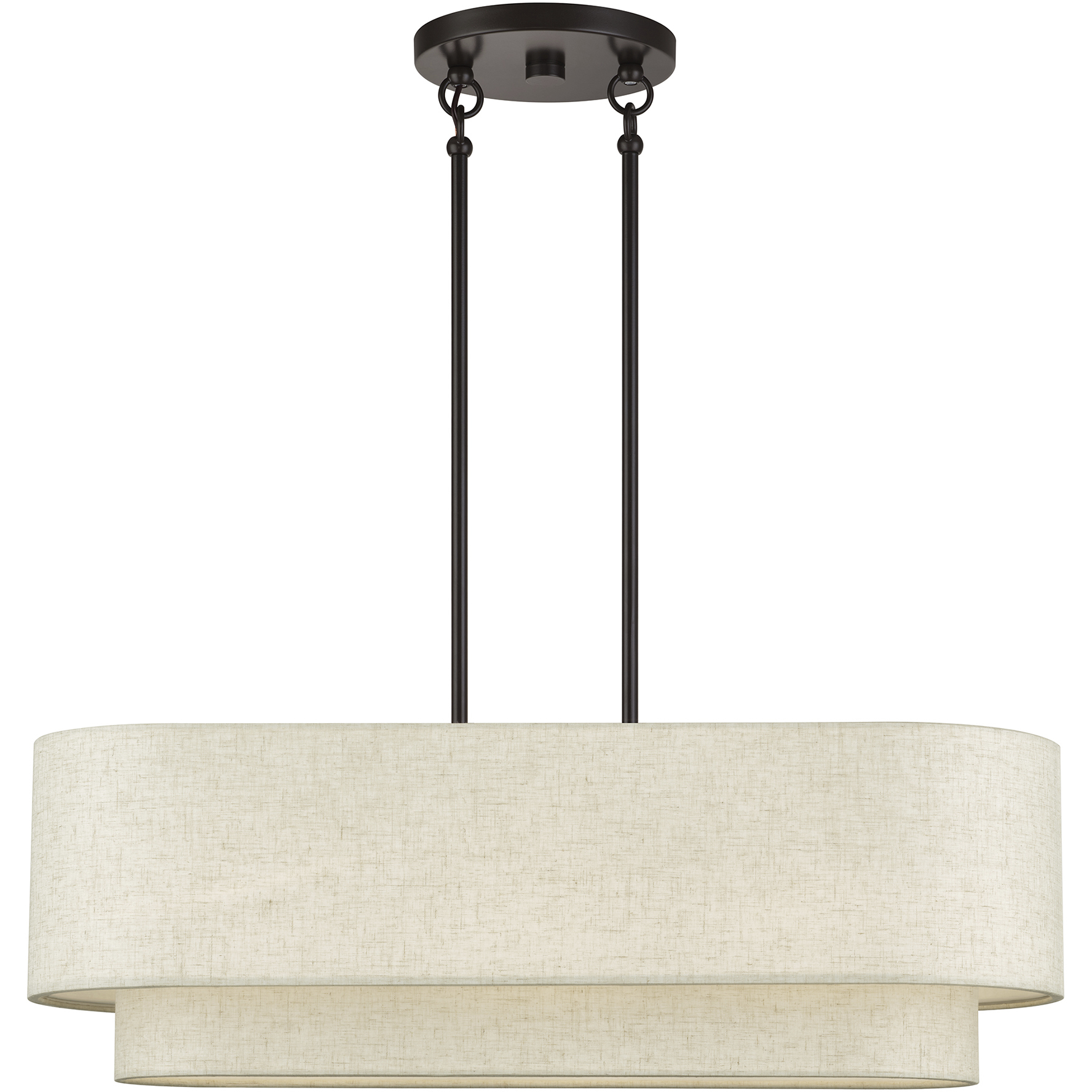 Manorwood 3 Light 30 inch English Bronze Linear Chandelier Ceiling Light, Medium