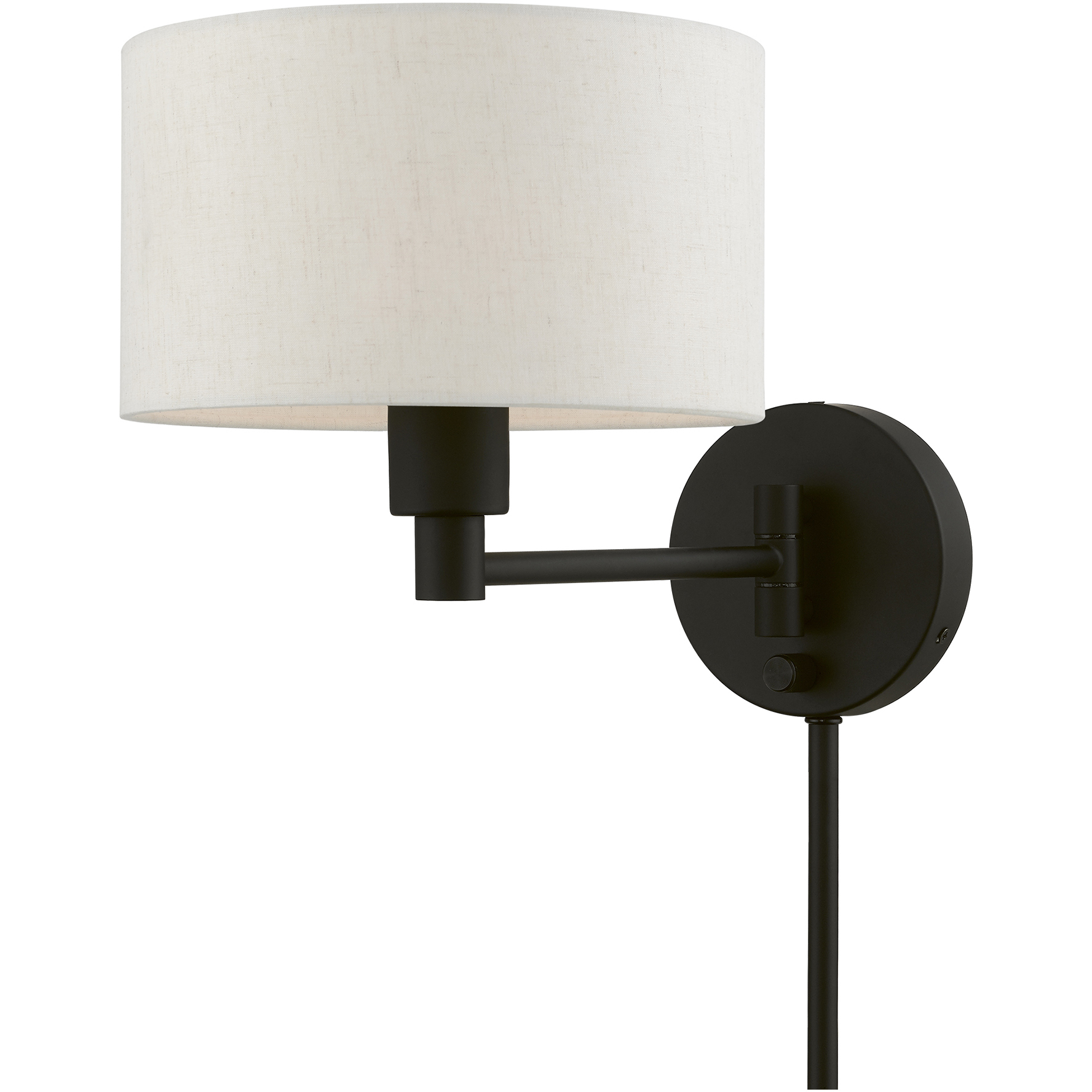 Allison 14.75 inch 60 watt Black Swing Arm Wall Lamp Wall Light