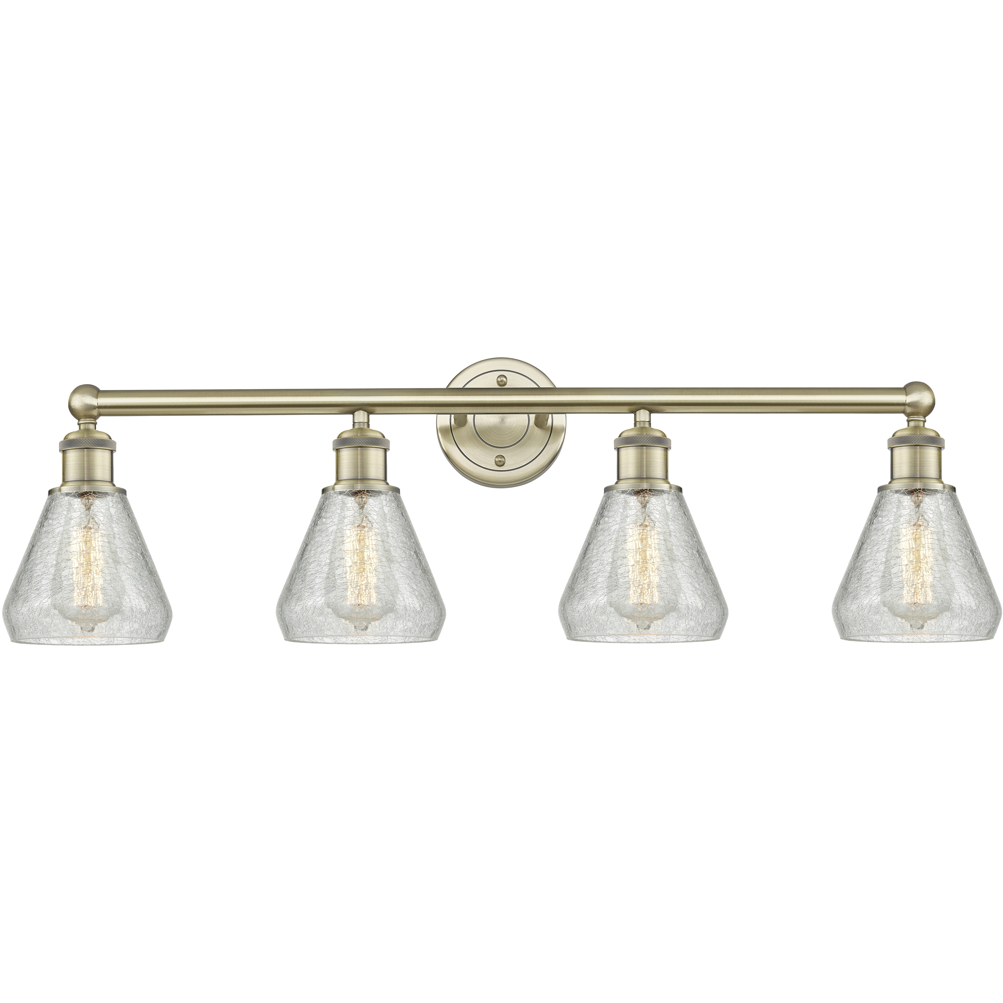 Conesus 4 Light 33 inch Antique Brass Bath Vanity Light Wall Light
