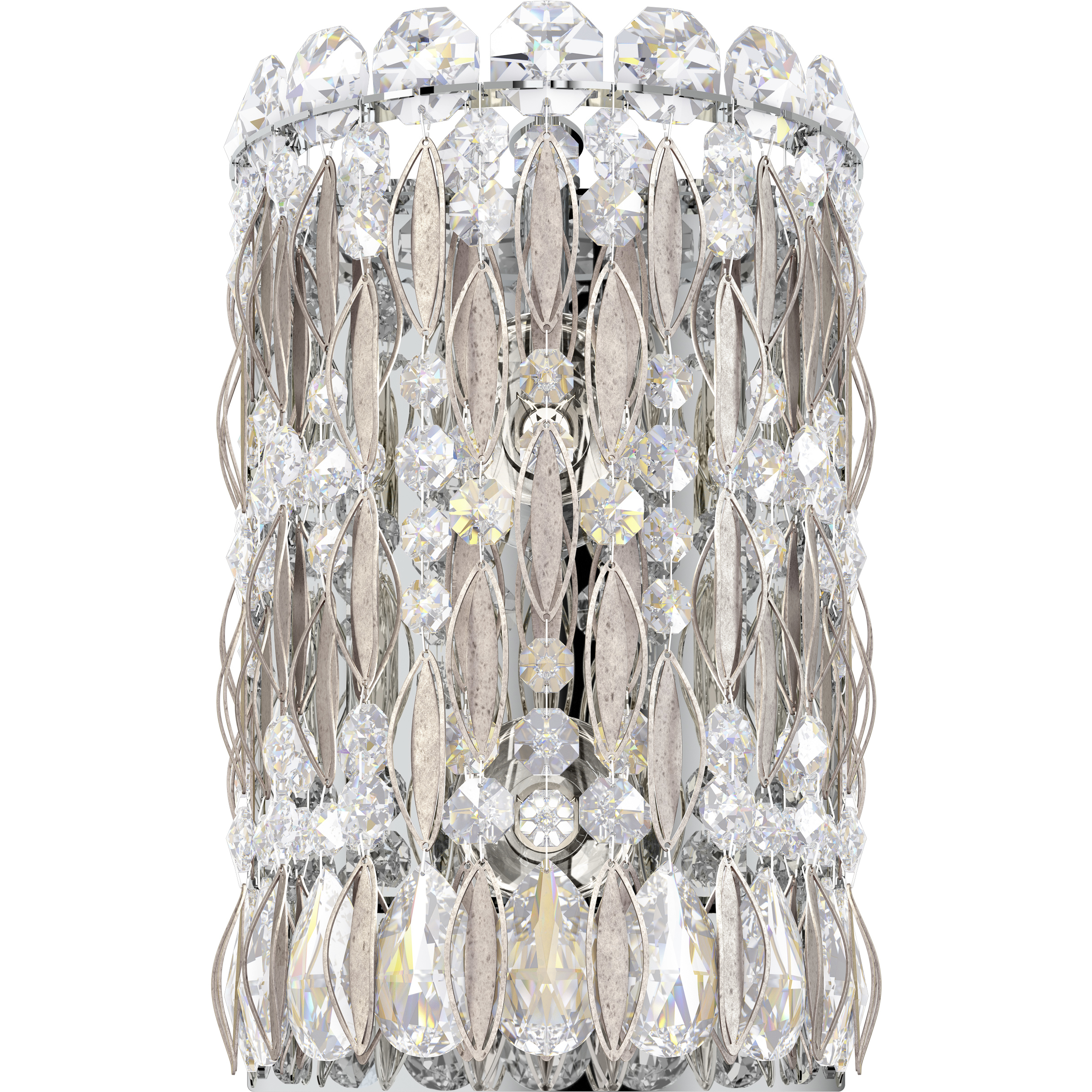 Sarella 2 Light 7 inch Antique Silver Bath Vanity & Wall Light in Heritage