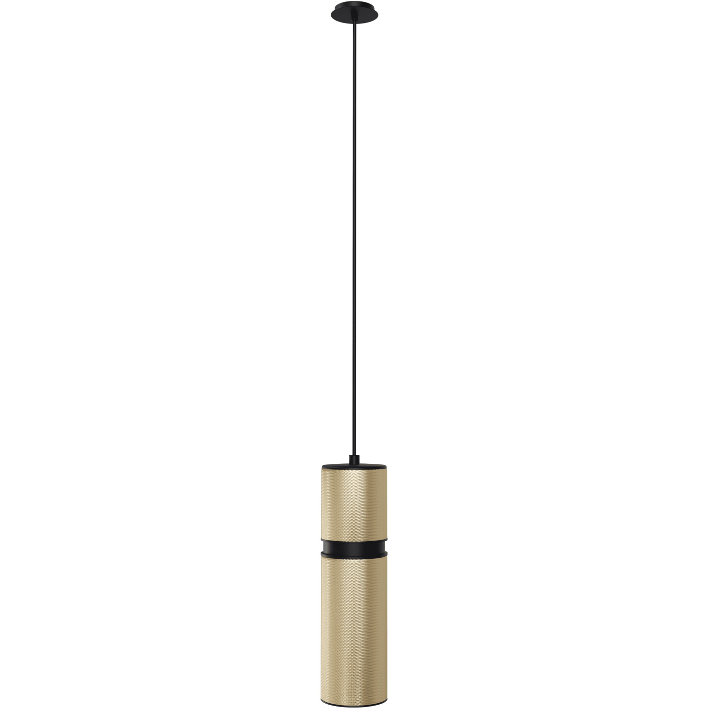 Cicada LED 3 inch Knurled Brass with Black Pendant Ceiling Light