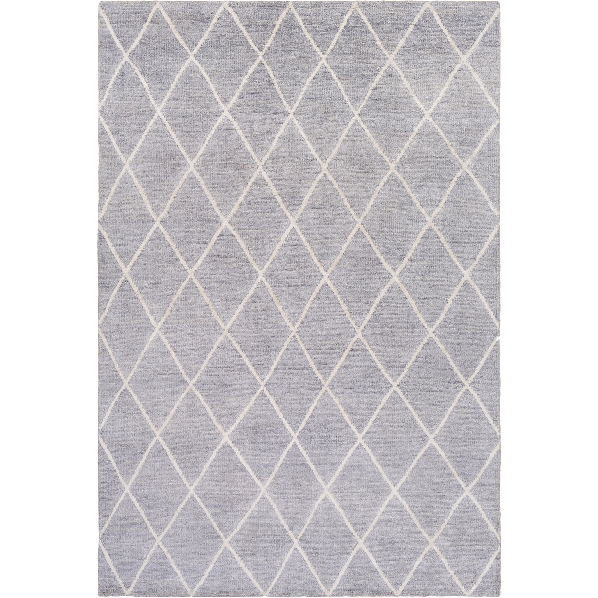 Jaque 36 X 24 inch Medium Gray/Ivory Rugs, Bamboo Silk