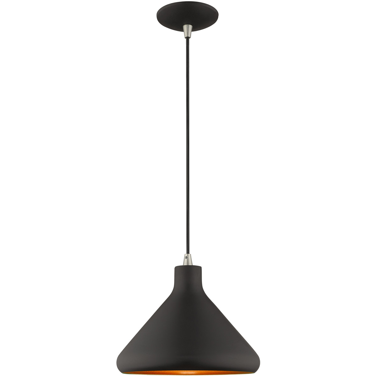 Allison 1 Light 10.5 inch Black Mini Pendant Ceiling Light