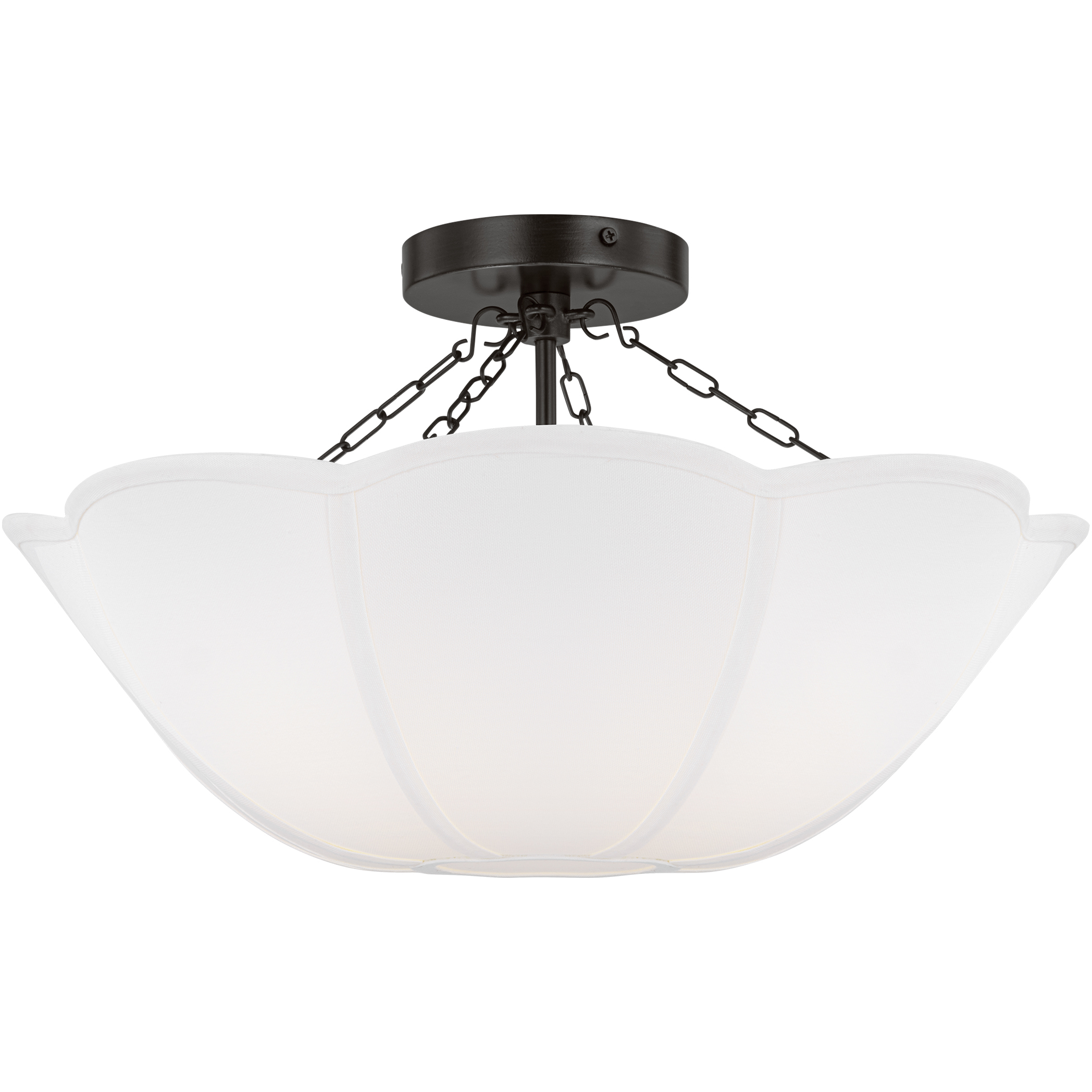 AH by Alexa Hampton Stassi 2 Light 18.5 inch Aged Iron Semi-Flush Mount Ceiling Light
