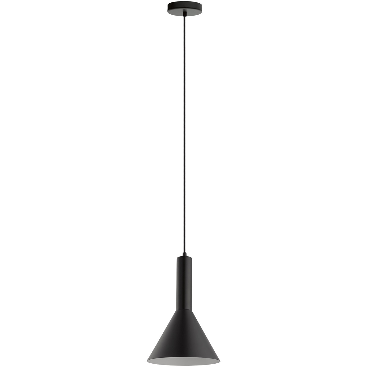 Canalello 1 Light 9.45 inch Black and White Mini Pendant Ceiling Light