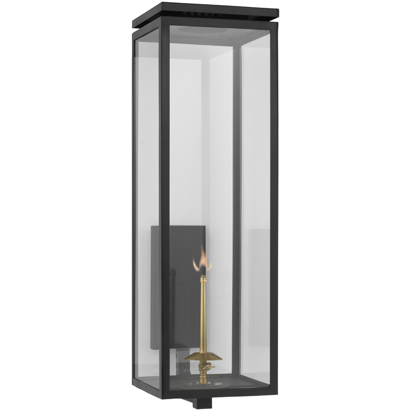 Chapman & Myers Fresno2 1 Light 30.5 inch Matte Black Outdoor Bracketed Gas Wall Lantern, Grande