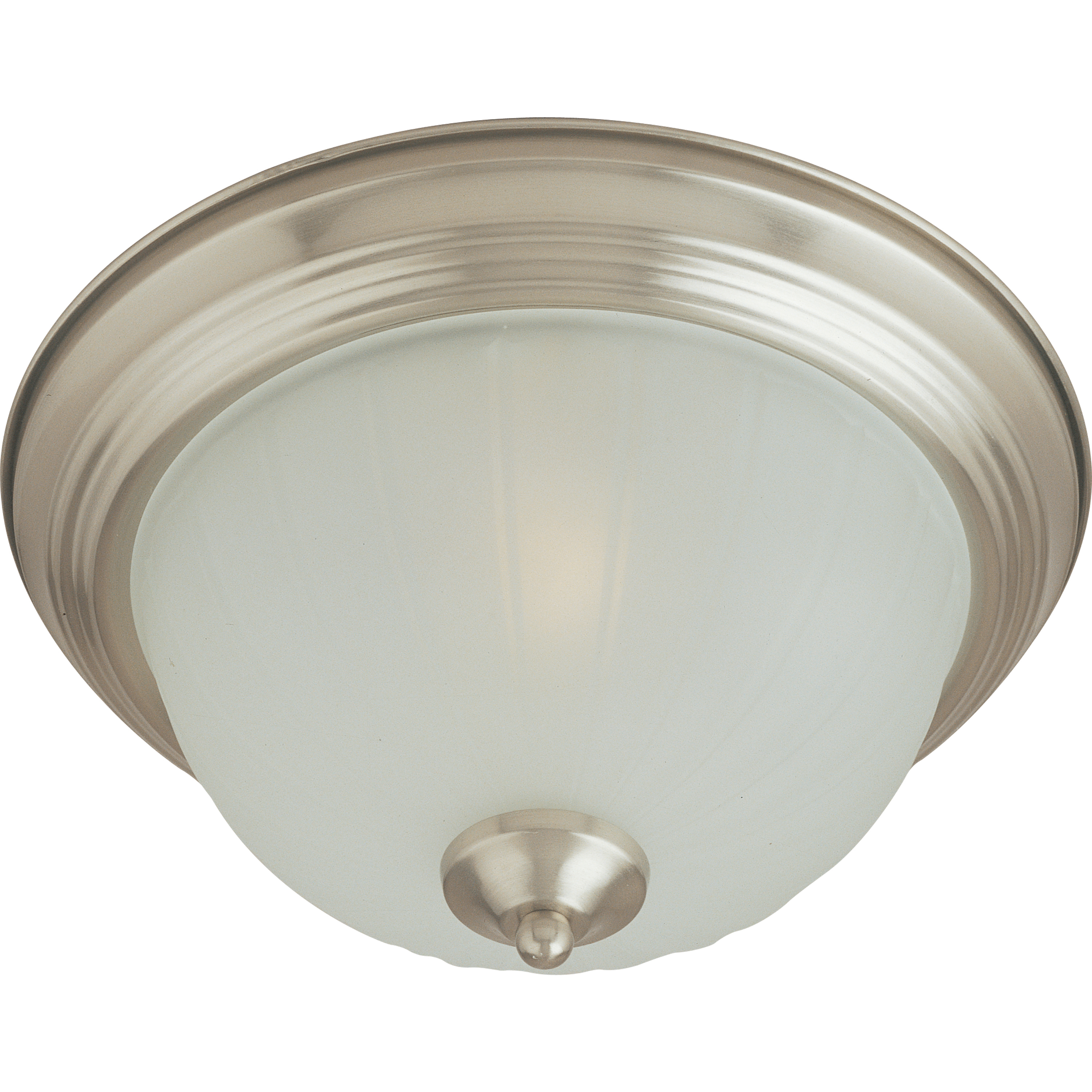 Essentials - 583x 2 Light 13.5 inch Satin Nickel Flush Mount Ceiling Light