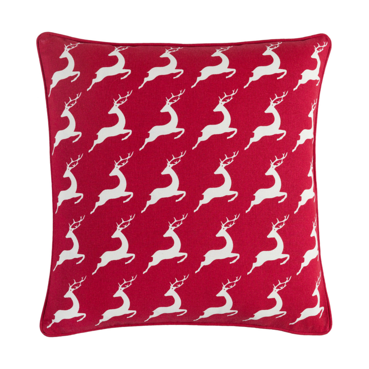 Holiday 18 X 18 inch Bright Red/Ivory Pillow Cover, Square