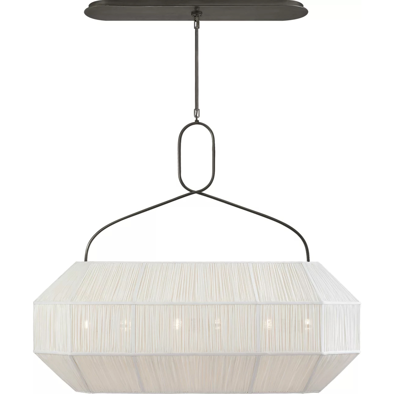 Kelly Wearstler Forza 6 Light 40 inch Bronze Linear Lantern Pendant Ceiling Light, Medium