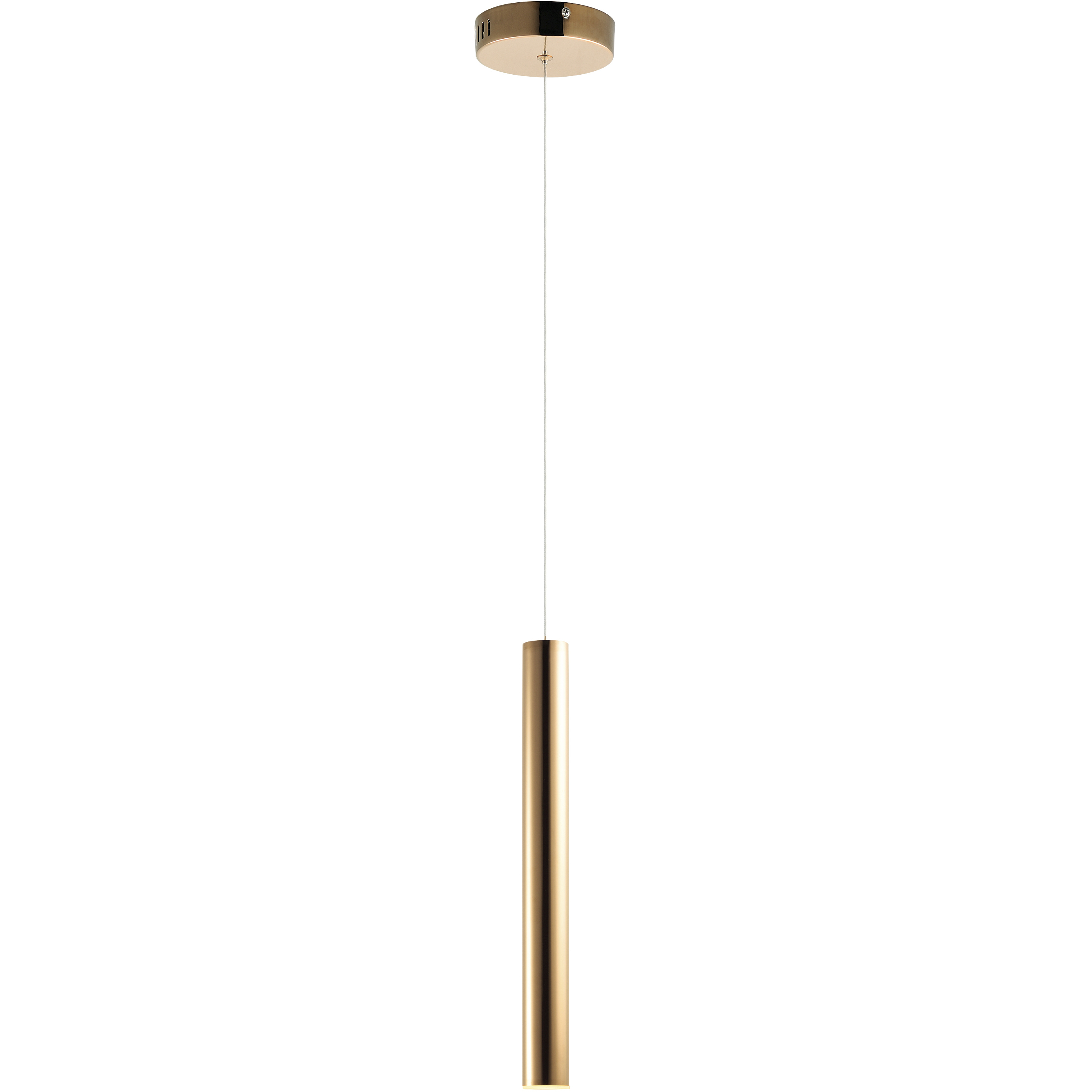 Flute LED 2.5 inch Rose Gold Mini Pendant Ceiling Light