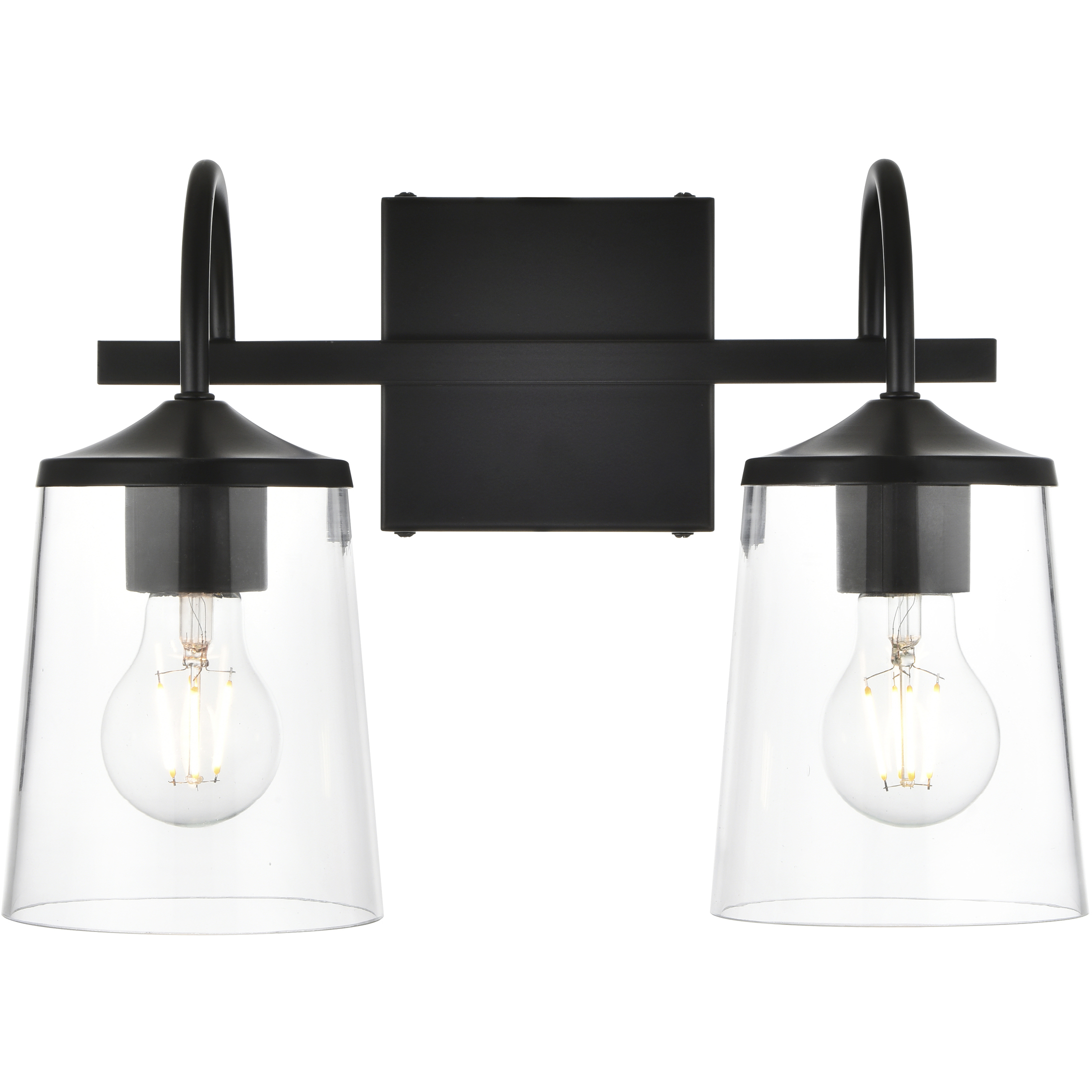 Avani 2 Light 14 inch Black Bath Sconce Wall Light