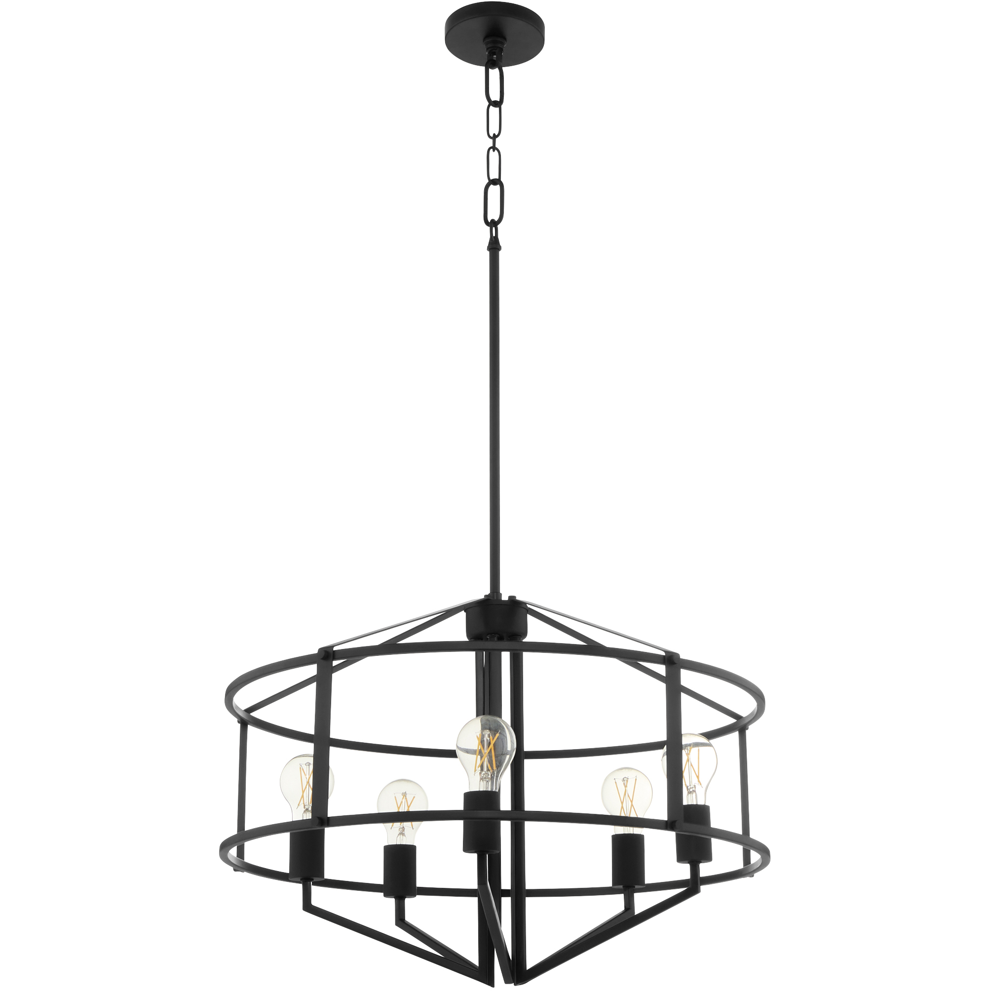 Tobin 5 Light 24 inch Matte Black Pendant Ceiling Light