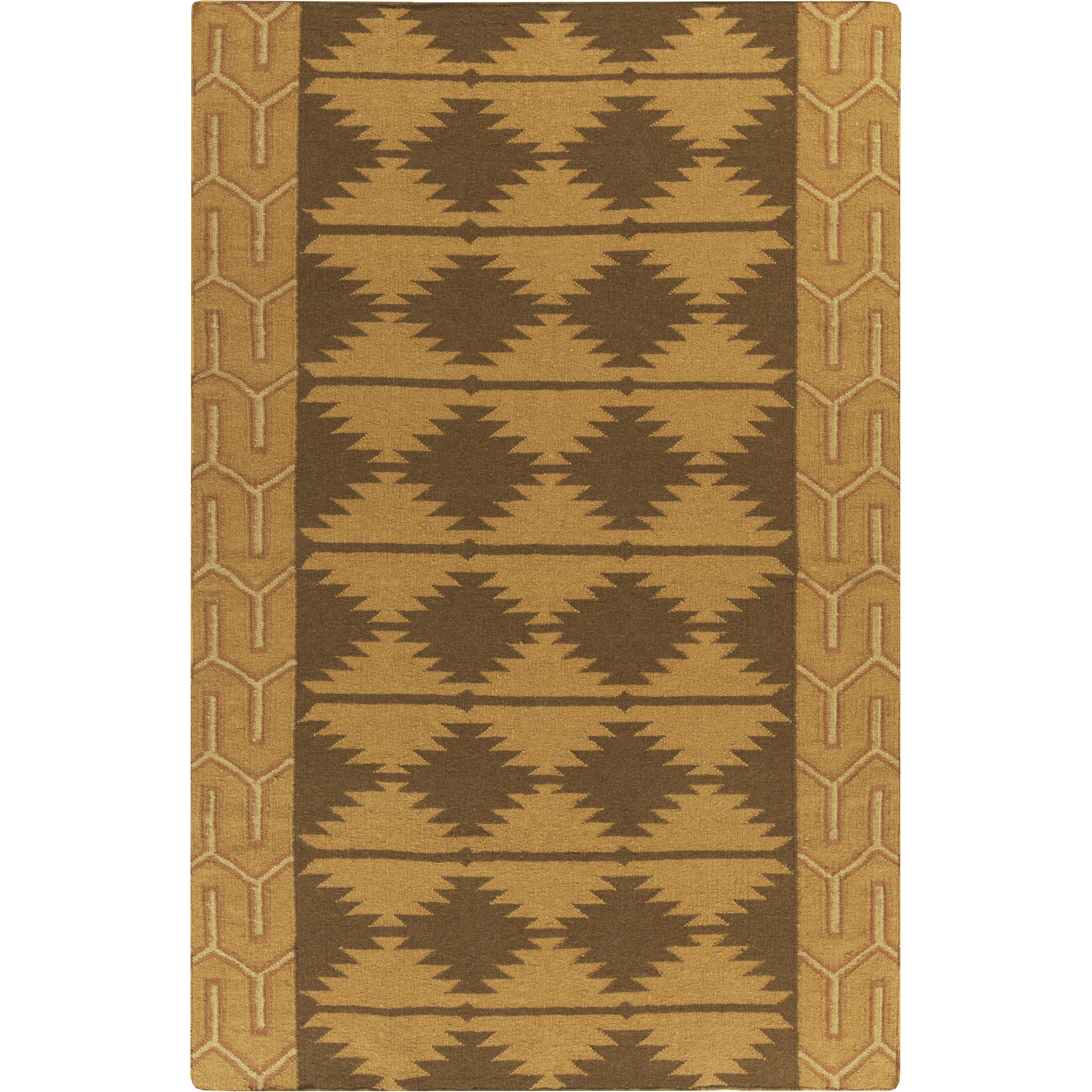 Jewel Tone II 132 X 96 inch Camel, Dark Brown, Tan Rug