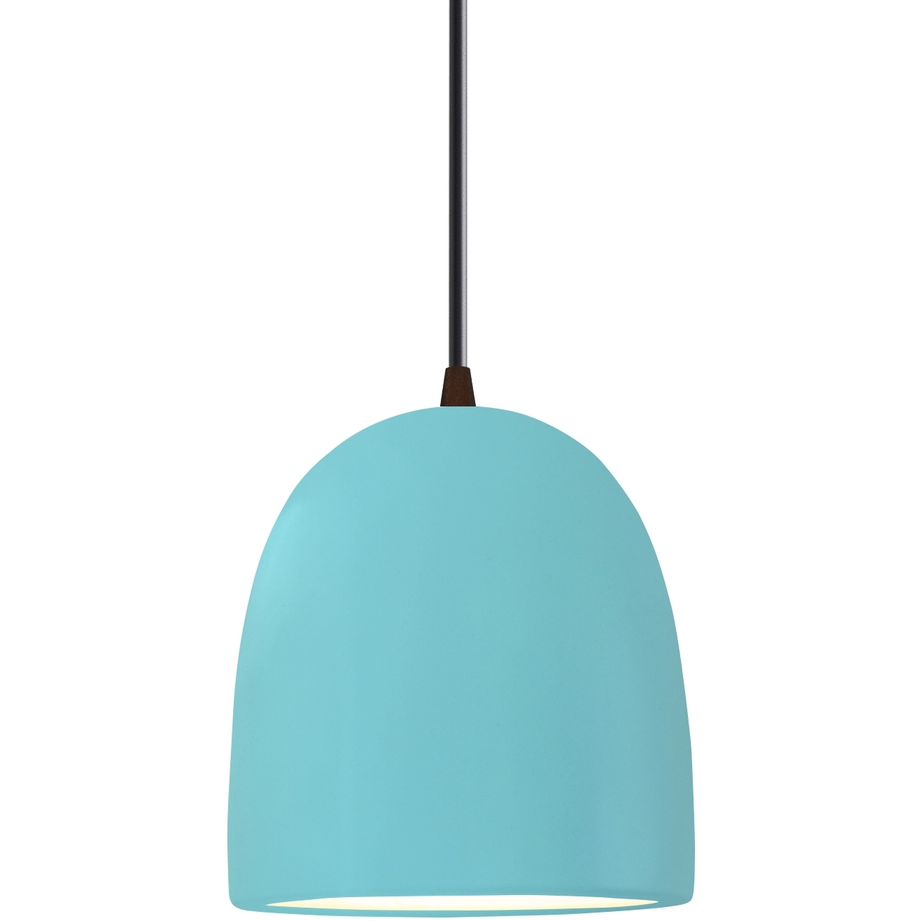 Radiance Collection - Bell Single Drop Pendant in Dark Bronze, Dedicated LED, Reflecting Pool, Black, Form+Finish+Function