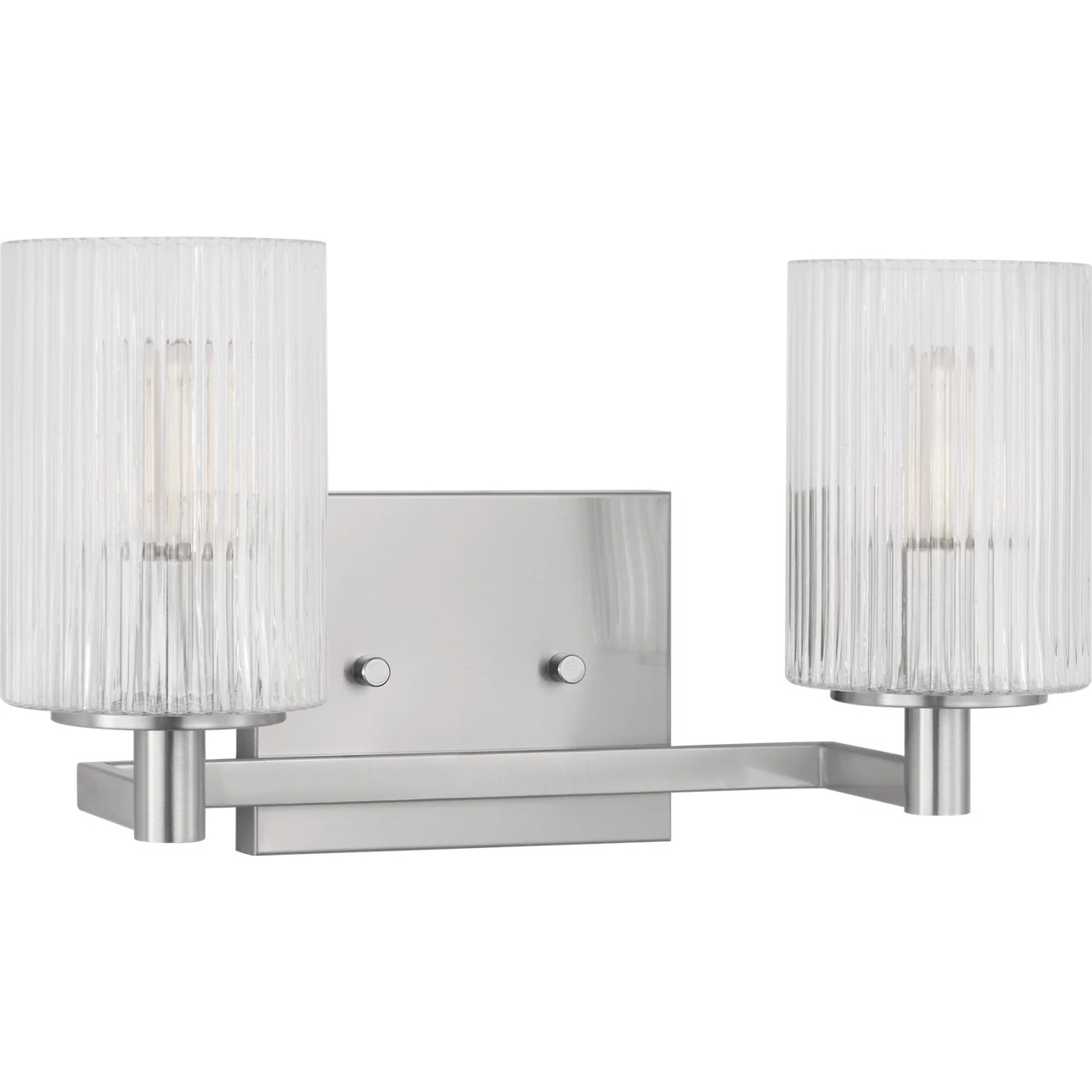 Lando 2 Light 14.25 inch Brushed Steel Wall Bath Fixture Wall Light