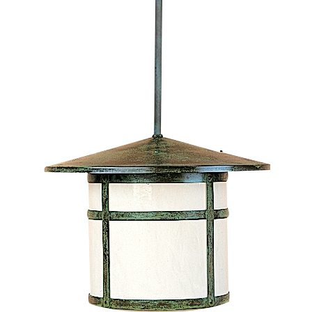 Berkeley 1 Light 17 inch Verdigris Patina Pendant Ceiling Light in White Opalescent