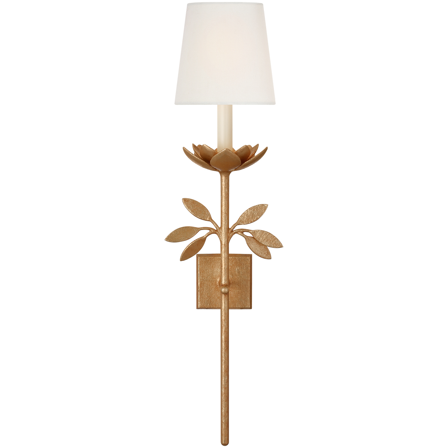 Julie Neill Clementine LED 9 inch Antique Gold Leaf Tail Sconce Wall Light