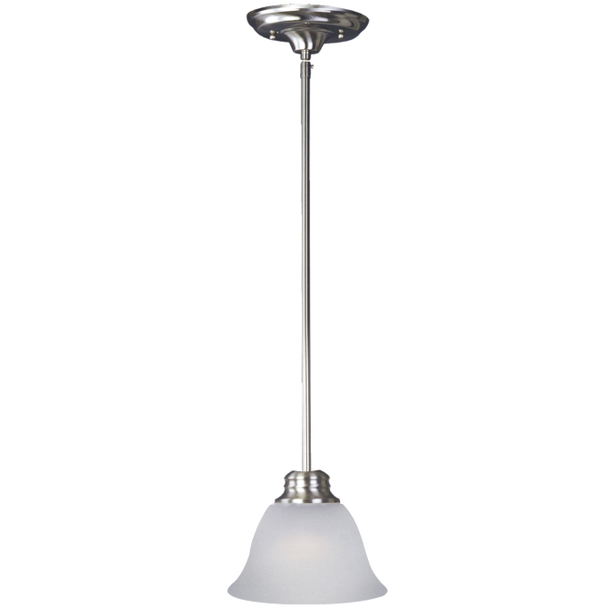 Malaga 1 Light 6 inch Satin Nickel Mini Pendant Ceiling Light in Frosted