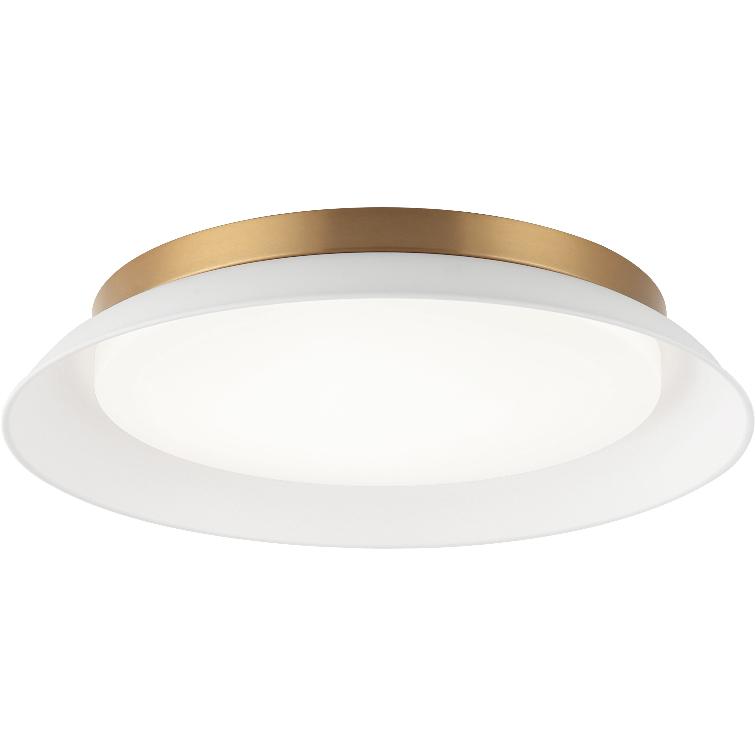 Finley LED 18 inch Matte White and Aged Gold Brass Wall Sconce Wall Light