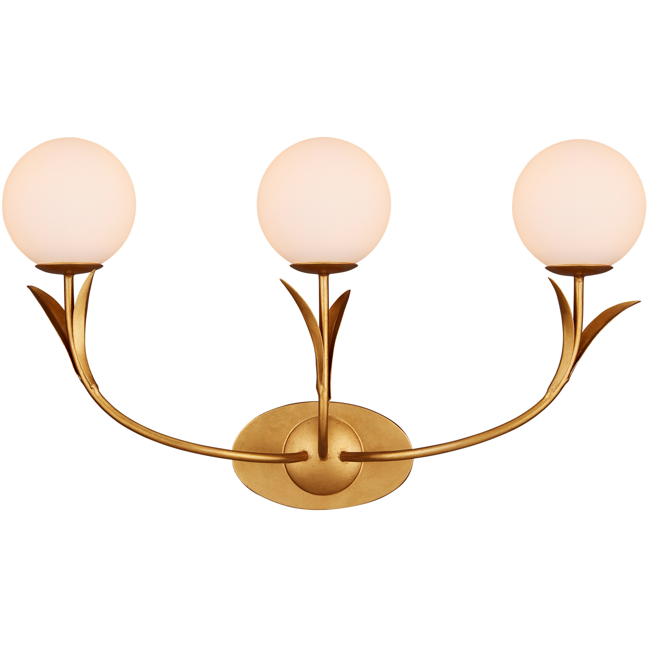 Rossville 3 Light 25.5 inch Contemporary Gold Leaf Wall Sconce Wall Light
